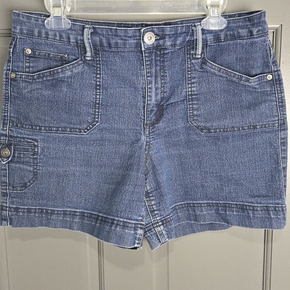 Vintage Denim Shorts Patch Pockets